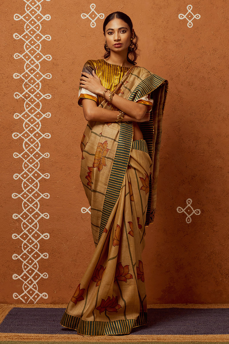 Plain Tussar Silk Saree, 5.5 M (separate Blouse Piece) at Rs 575 in  Tiruvallur