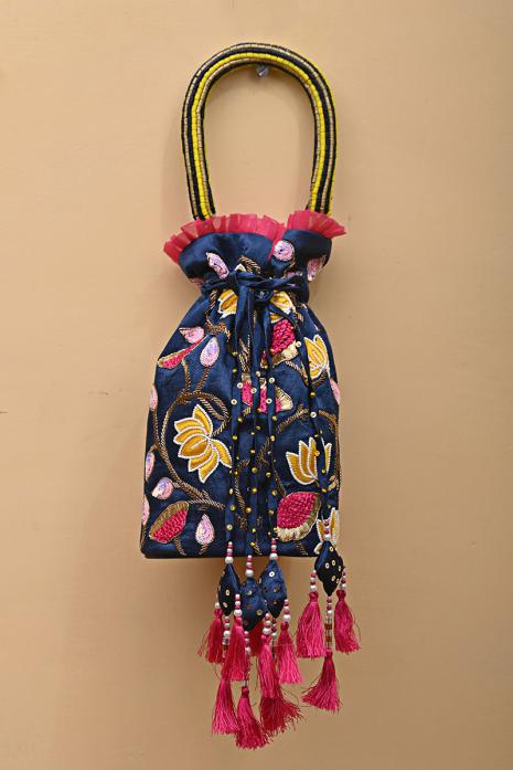 Hand Embroidered Pichwai Potli 