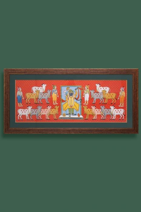 Multi Colour Traditional Handpainted Pichwai Art Wall Painting from Nathdwara
