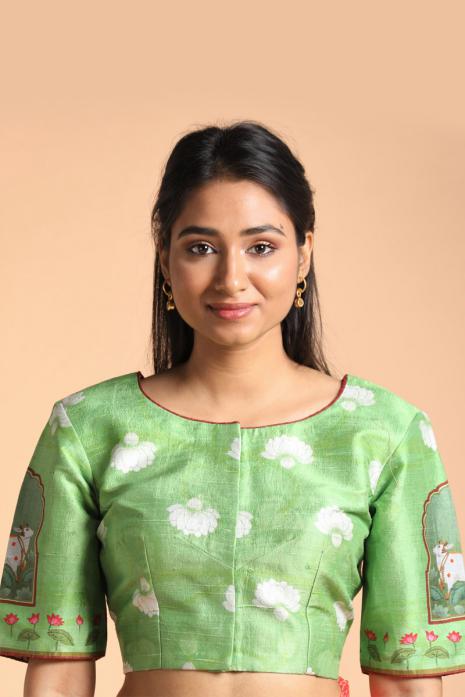  Raw Silk Pichwai Blouse
