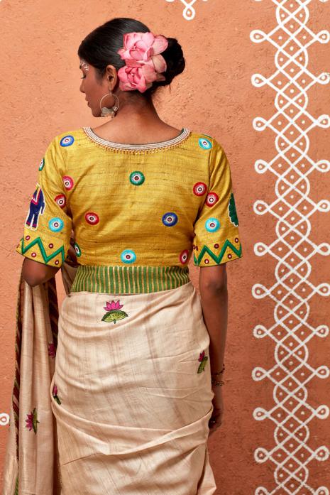 Pichwai Aari Embroidered Blouse