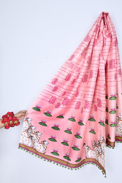 Tussar Silk & Linen Dupatta 