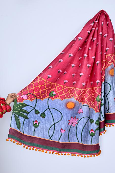 Tussar Silk & Linen Dupatta 
