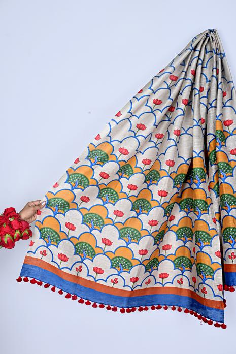 Tussar Silk & Linen Dupatta 