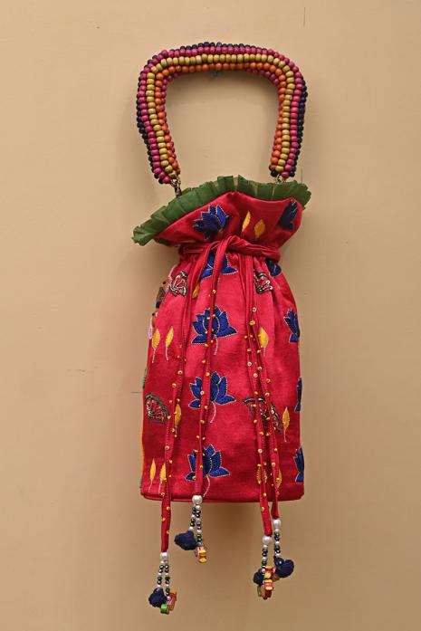 Hand Embroidered Pichwai Potli 