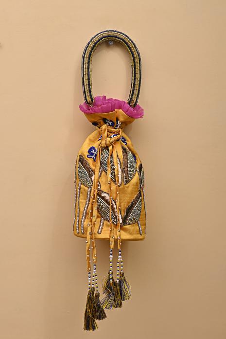 Hand Embroidered Pichwai Potli 