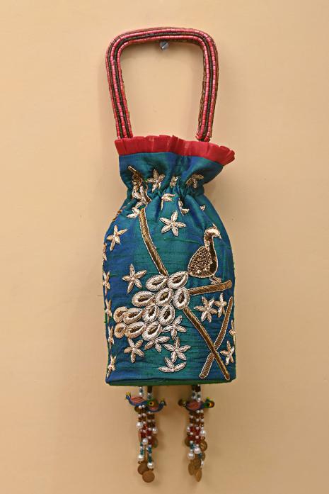Hand Embroidered Pichwai Potli 