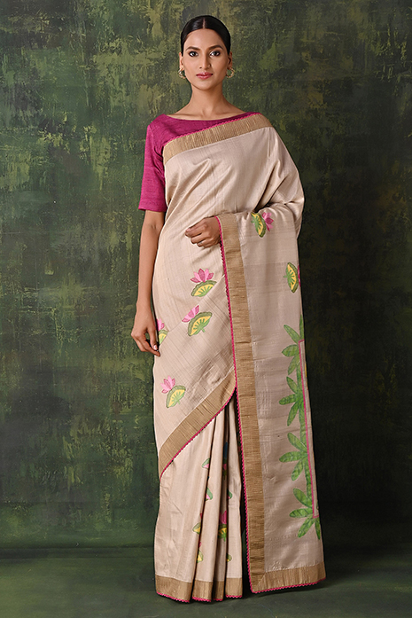  Pichwai Jamdaani Tussar Saree