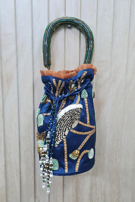 HAND EMBROIDERED PICHWAI POTLI