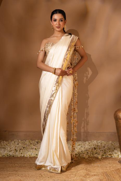 Modal Silk Tassel Pallu Saree