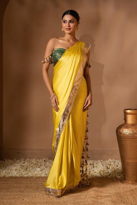 Modal Silk Tassel Pallu Saree