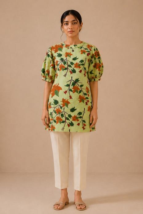 Bougainvillea Linen Tunic