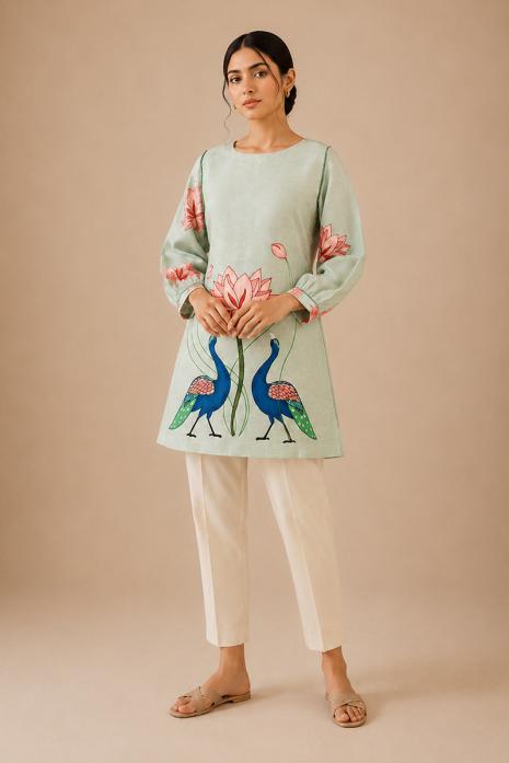 Pichwai Linen Viscose Tunic